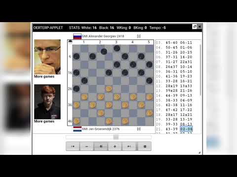 Jan Groenendijk-Alexander Georgiev.European Championship 2018 in Moscow.Draughts