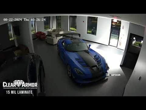 Raw Footage: Clear-Armor 15-Mil Laminate Protecting Dealership from Break-In