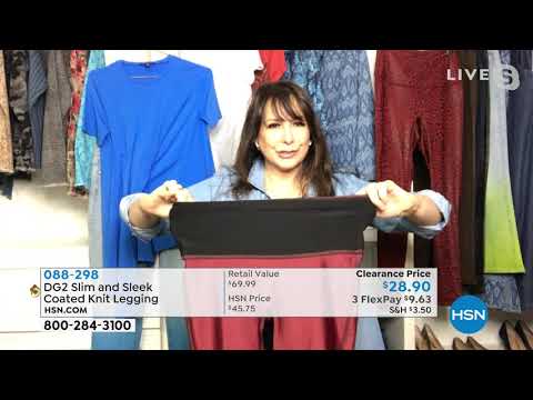 DG2 by Diane Gilman Slim and Sleek Coated Knit Legging  ...
