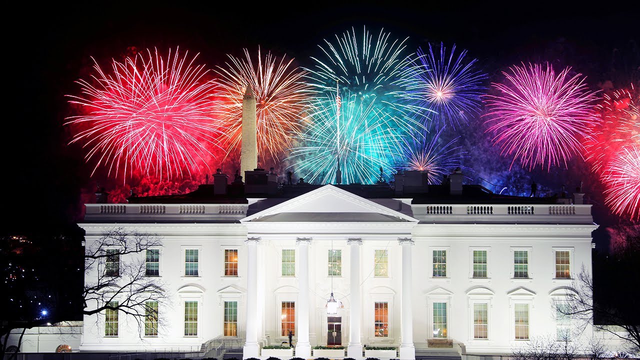 Watch Bidens watch Inauguration Day fireworks from the White House
