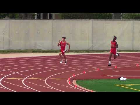 OpenB 400m Heat 2 vs Fountain Valley 3-21-18 - Los Alamitos Boys