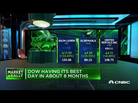 華爾街股市大漲，納斯達克指數創歷史新高。 (Stocks surge on Wall Street as Nasdaq hits record)