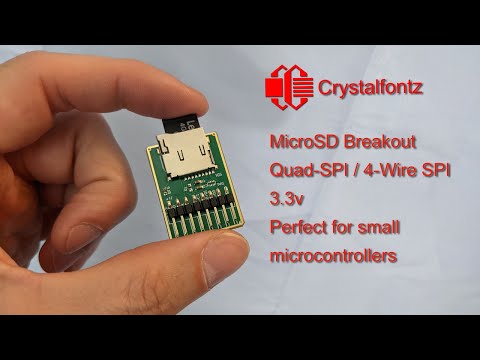 Details about the Crystalfontz MicroSD Breakout board.