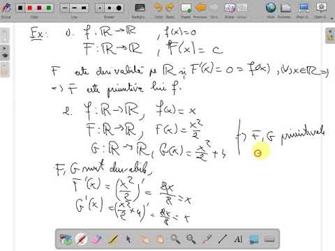 Primitivele unei functii si integrala nedefinita clasa a XII a( www.supermeditatii.ro)