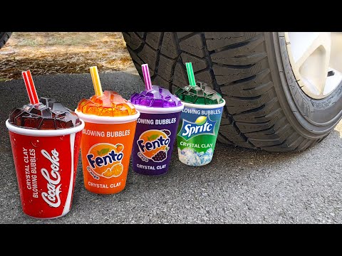 Car vs Slime Popular drinks Coca-Cola and Fanta