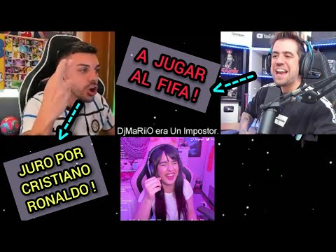 Lazypopa reacts to DjMariio swearing by Cristiano Ronaldo in Among Us