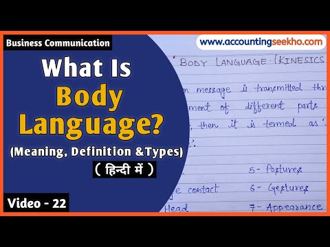 Body Language | Meaning Definition And Types | Non Verbal Communication | In Hindi