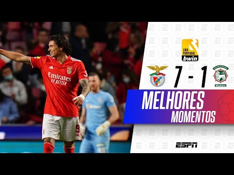 BENFICA DE JORGE JESUS HUMILHA MARÍTIMO E FAZ 7 A 1 COM GOL BRASILEIRO | MELHORES MOMENTOS