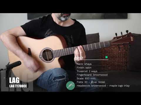 Демонстрация звучания электроакустической гитары LAG T170DCE