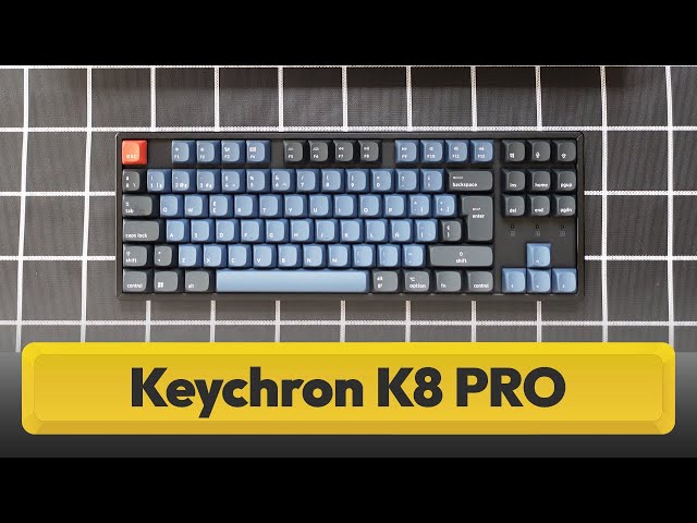 Vídeo relacionado con Keychron K8 Pro Wireless Teclado Mecánico Personalizado, 80% Diseño QMK/Via Macros Programable, RGB Backlight Hot-swappable Gateron G Pro Brown Switch para Mac Windows (ES Layout)