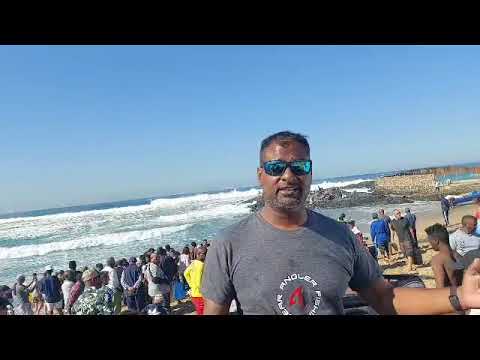 Vinesh Soogreem reports live from Amanzimtoti Main Beach