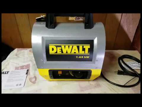 DeWalt 1.65 kW Forced Air Electric Heater 5630 BTU Review (DXH165)