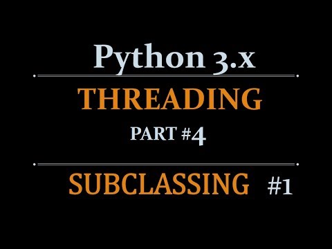 Python Tutorials Threading Beginners Tutorial Subclassing Part 4 1