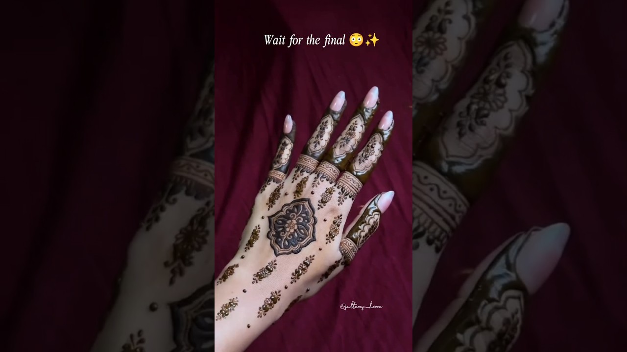 Easy Back Hand Mehndi Design 😍✨ Simple Yet Elegant Henna #shorts