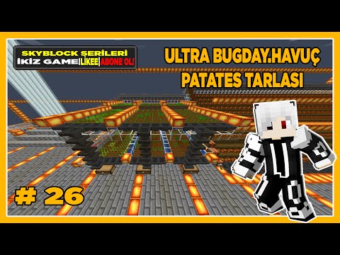 UnioCraft|SkyBlcok|Bölüm#26|Ultra Otomatik Buğday.Havuç.Patates Tarlası Geliştirme Farm
