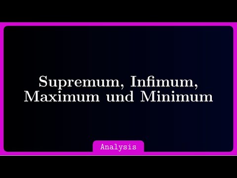 Determine supremum, infimum, maximum and minimum of a set