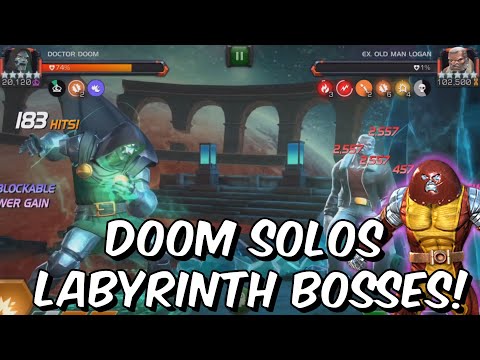 Doom Solos Labyrinth of Legends Bosses! - Unstoppable Colossus & More! - Marvel Contest of Champions