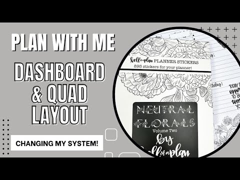 Plan With Me | New Dashboard & Quad Layout Setup