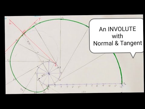 How to Draw Involute with Normal &Tangent //Engineering Drawing
