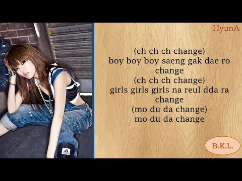 HyunA Change feat. Jun Hyung Yong From BEAST easy lyrics