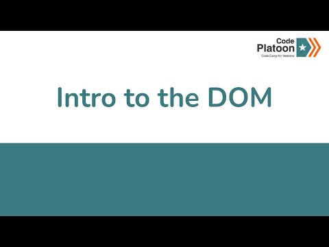W7D2: Intro to the DOM