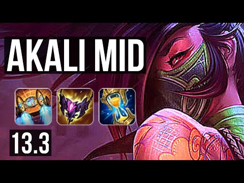 AKALI vs LEBLANC (MID) | Rank 6 Akali, 18/2/7, Legendary | EUW Challenger | 13.3