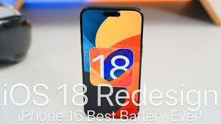 iOS 18 Redesign and iPhone 16 Best Battery Ever!