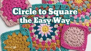 3 Simple Steps to Turn Any Crochet Circle into a Perfect Square 🧶✨