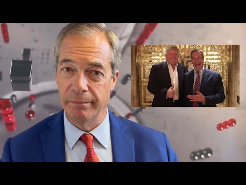 Farage reacts as Trump runs again.
