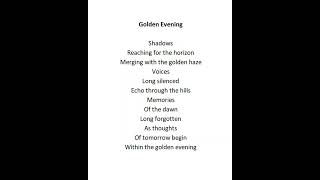 Spoken poetry - A New Dawn, A New Dream