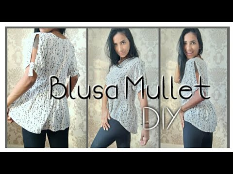 Easy-cut mullet blouse. DIY REPOST
