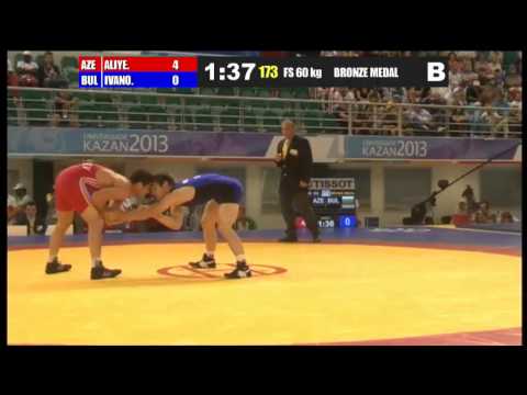 Kazan-2013 / Haci Aliyev (AZE) - Stefan Ivanov (BUL) - bronze medal match