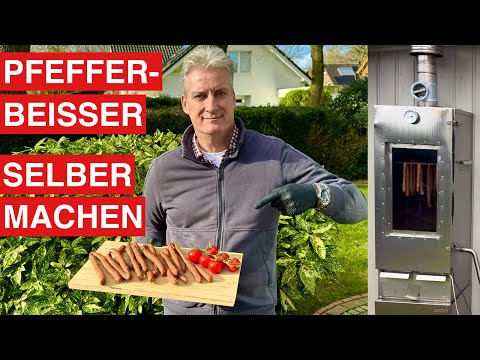 🔥 GRILLBLITZ: Pfefferbeißer selber machen Kalträuchern Salami Knacker Rohesser Wurst räuchern Rezept