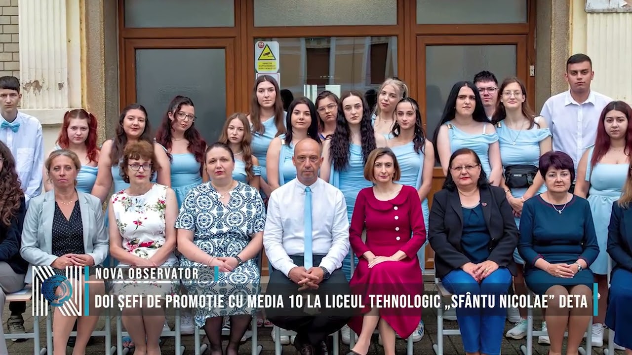 Doi șefi de promoție cu media 10 la Liceul Tehnologic „Sfântu Nicolae” Deta