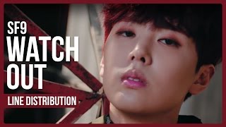 SF9 - Watch Out Line Distribution (Color Coded)