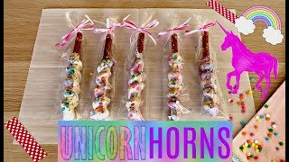 EASY CHOCOLATE PARTY FAVORS - UNICORN PRETZEL HORNS - UNICORN PARTY