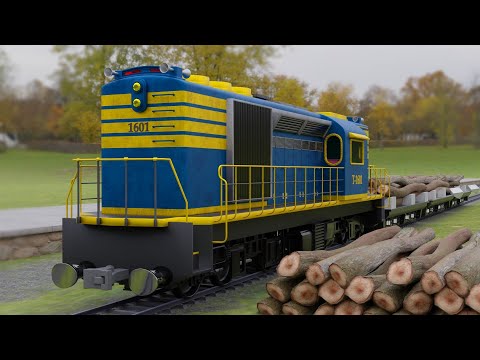 Let's Deliver Wooden Blocks - Choo choo train kids videos
