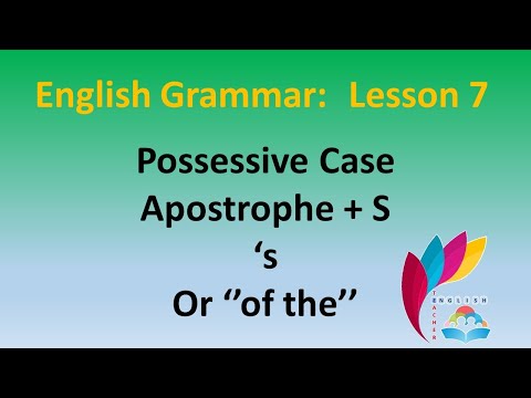 English Grammar - Possessive Case 's (Lesson 7)