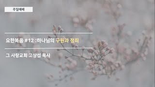 [주일예배] 요한복음 #12 : 하나님의 구원과 정죄