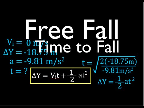 Physics, Kinematics, Free Fall (4 of 12) Solving for Time to Fall from Known Height