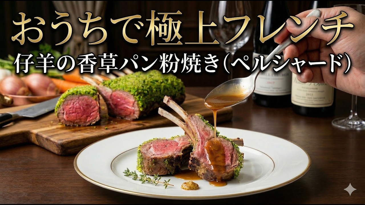 【完全版】プロの味！！絶品ラムチョップ 失敗しない【仔羊の香草パン粉焼き】香りがたまらない・・溢れる肉汁とサクサク食感