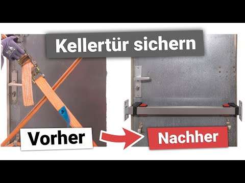 Kellertür außen und innen gegen Einbruch sichern