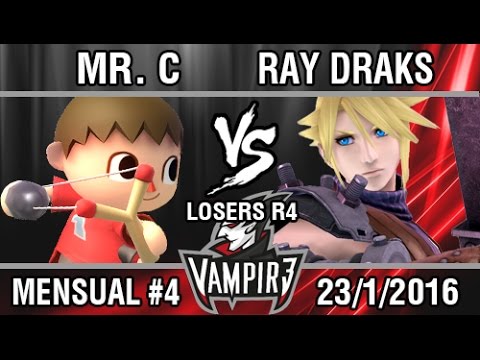 [Vampir3 Mensual #4] Mr.C (Aldeano) vs Ray Draks (Cloud) SSB4 Losers R4
