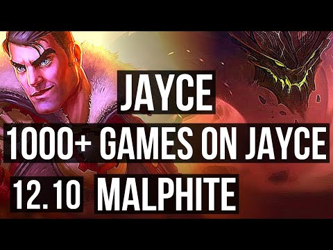 JAYCE vs MALPH (TOP) | 13/1/3, 7 solo kills, 1000+ games, Legendary | NA Grandmaster | 12.10