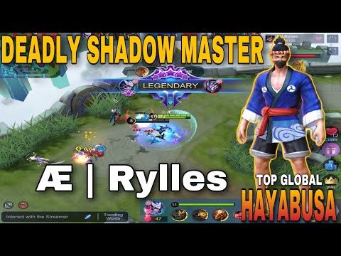DEADLY SHADOW MASTER | BEST ITEM BUILD 2020 | TOP GLOBAL HAYABUSA By Rylles - Mobile Legends