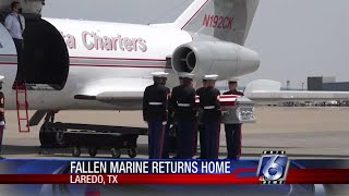 Remains of fallen Marine return to Texas after Kabul bombing
