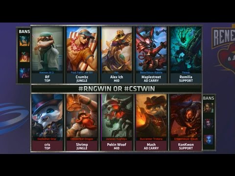 CST vs RNG Game 2 Highlights - TEAM COAST vs RENEGADES - 2015 NA Challenger Summer Playoffs Final