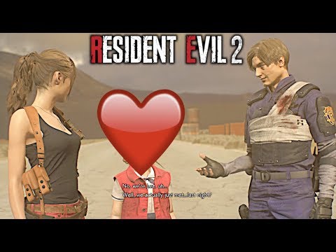 Leon And Claire All Flirt Scenes Resident Evil 2 Remake 2019