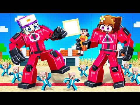 Dash and Anne Become SQUID GAME TRANSFORMERS in Minecraft!
