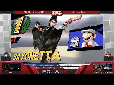 CFL Smackdown 160 WiiU - Riot (DK, Bayonetta) vs MVG | RoguePenguin (Mario) - Losers Finals